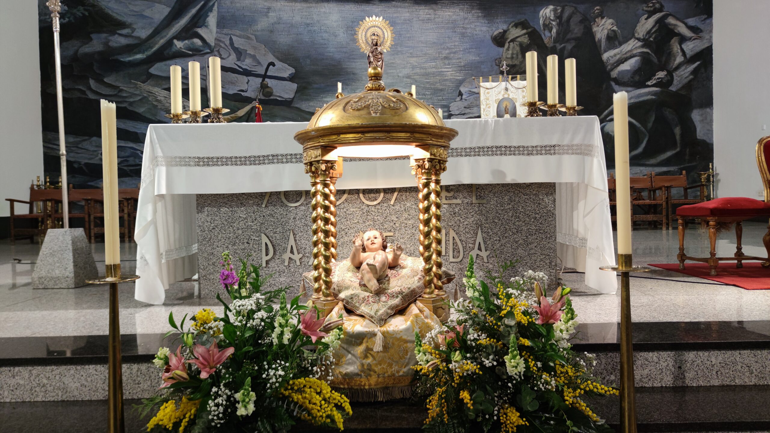 Acto de presentación de niños a Nuestra Señora del Pilar en la Festividad de la Candelaria